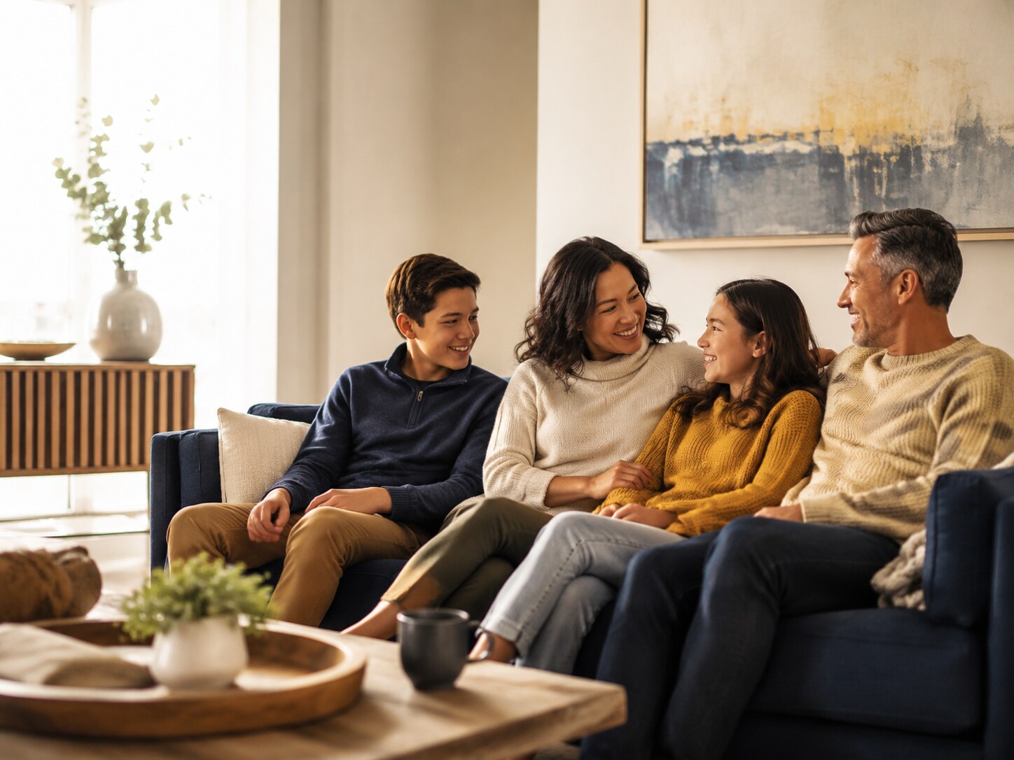 Family enjoying time together