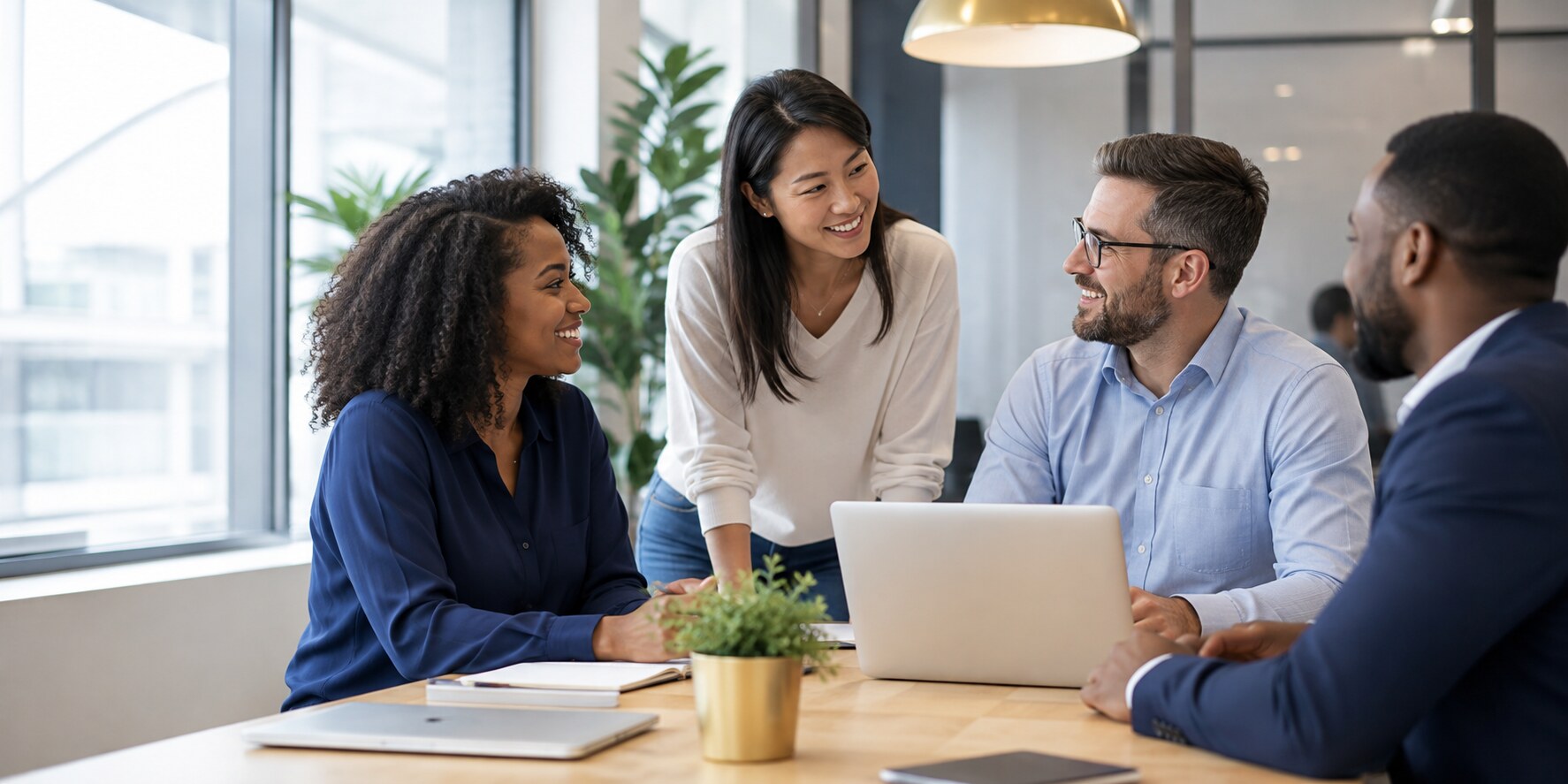 People discussing financial goals